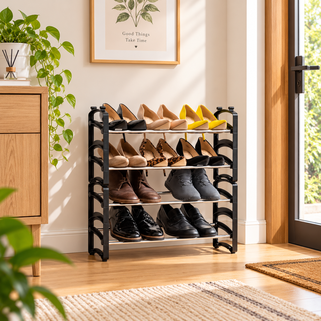 2-Tier Stackable Shoe Rack