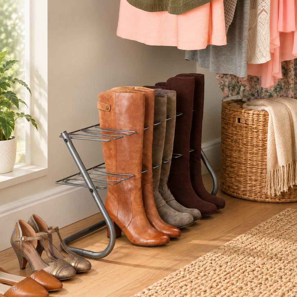 4-Pair Metal Boot Organizer