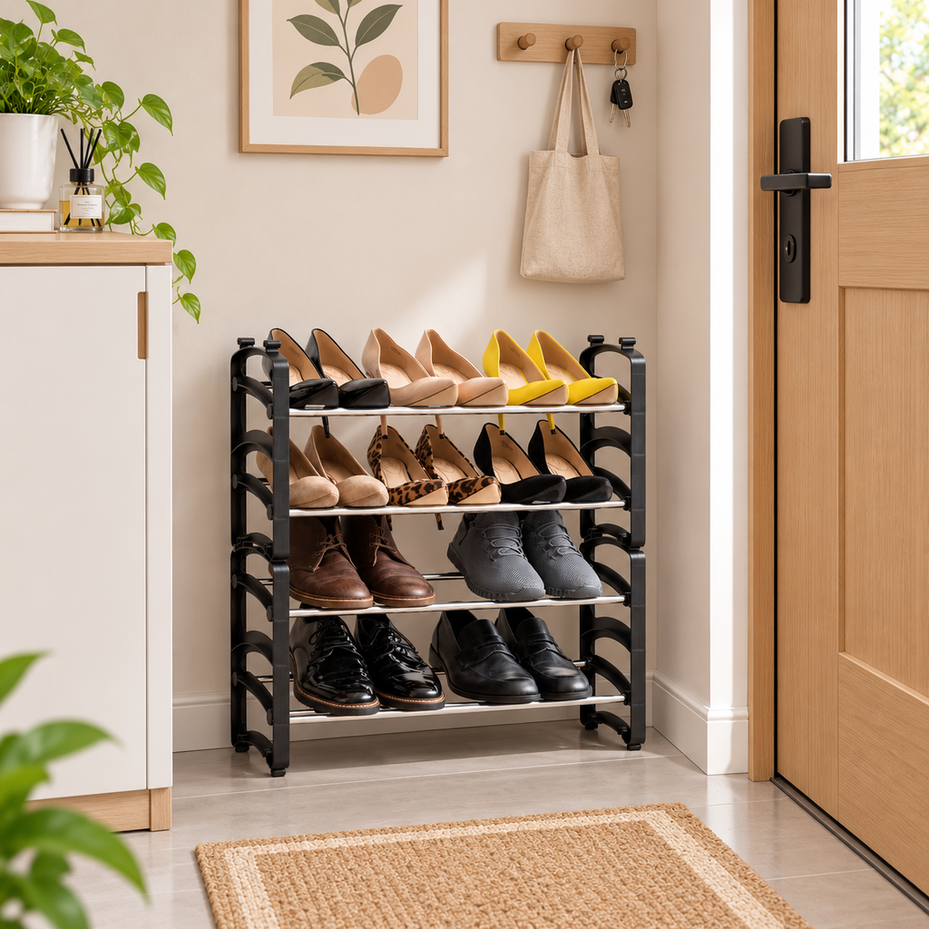 2-Tier Stackable Shoe Rack