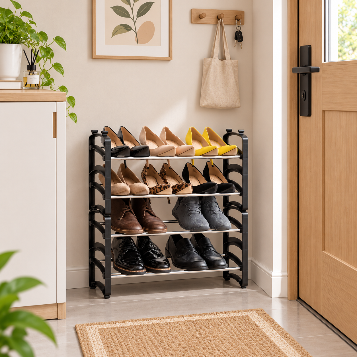 2-Tier Stackable Shoe Rack