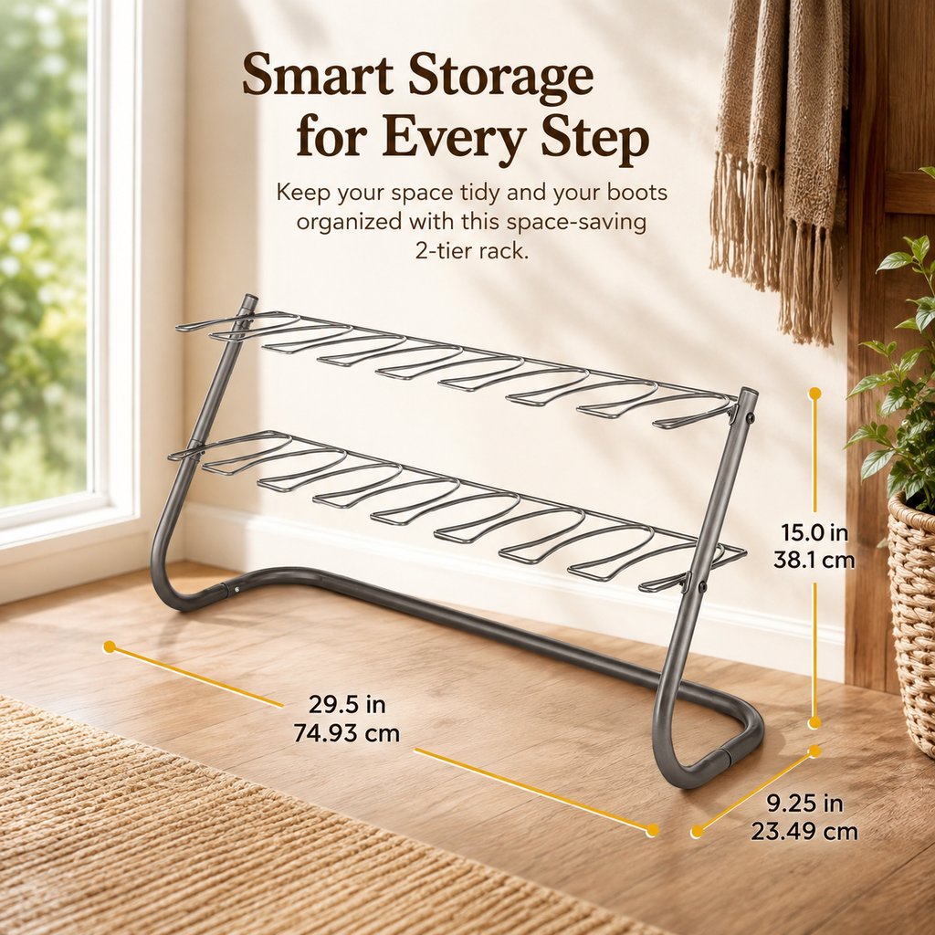 4-Pair Metal Boot Organizer